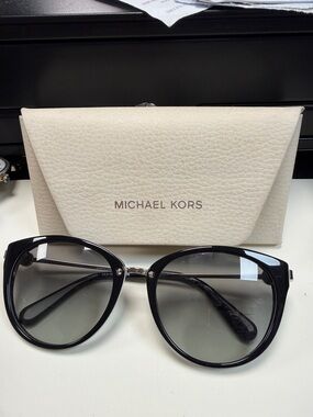 Michael Kors women's Black Frame Sunglasses with black Lenses